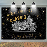 Lofaris Starry Motorcycle Hes Not Old Classic Backdrop